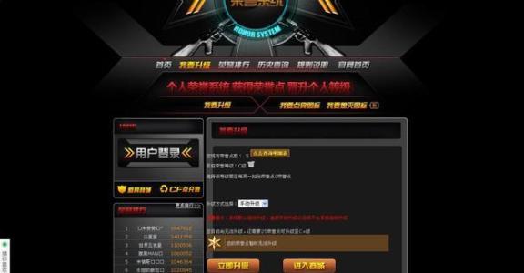 cf我的荣誉_CF荣誉规则