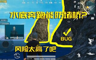 《和平精英bug》和平精英17：海岛水底奔跑BUG能防堵桥？风险太高，算了吧！(视频)