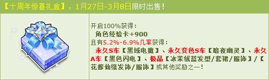 QQ飞车十周年惊喜礼盒怎么得？ QQ飞车十周年惊喜礼盒有什么用？