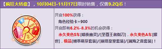 QQ飞车疯狂大转盘怎么得？ QQ飞车疯狂大转盘有什么用？