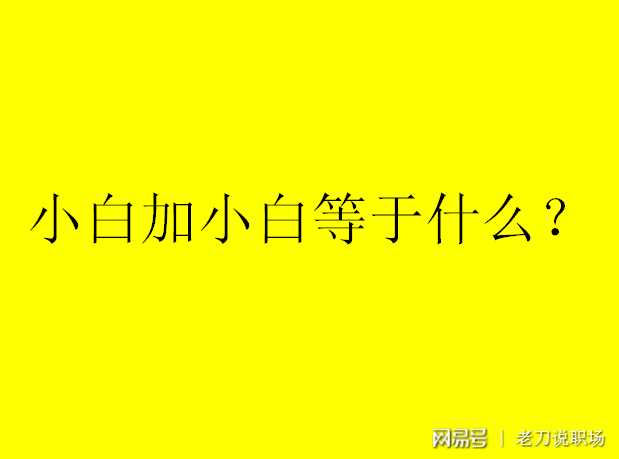 小白加小白等于什么_小白加小白等于什么攻略