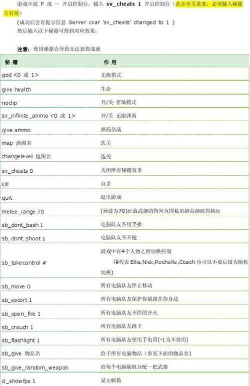 求生之路2武器秘籍 单机秘籍使用方法全解_求生之路2单机秘籍攻略