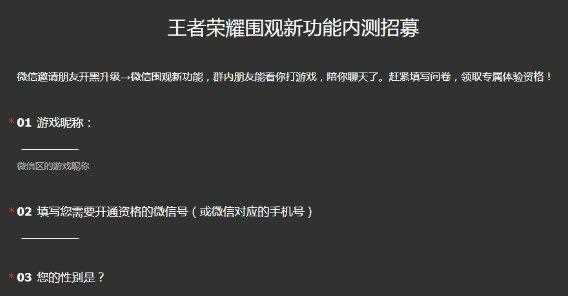 王者荣耀微信围观功能有什么用-王者荣耀微信围观功能招募在哪里